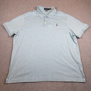 Polo Ralph Lauren Classic Fit Polo Mens XL Soft Cotton Light Blue Flesh Pony